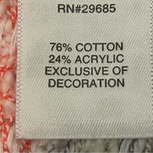 Pendleton Cream & Tan Pastel Crocheted Cottage Sweater Cardigan NWOT Size S - Picture 10 of 12